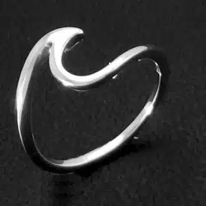 Silver wave ring