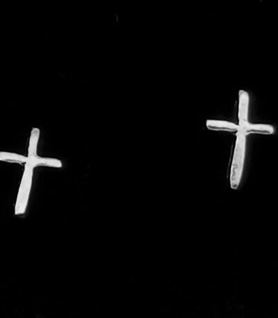 Sterling silver cross studs