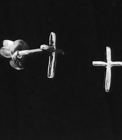 Sterling silver cross studs