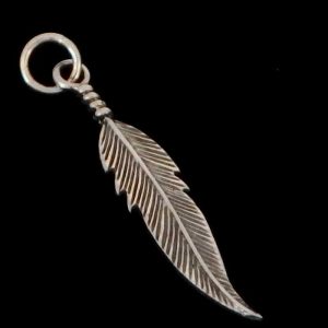 Silver feather necklace