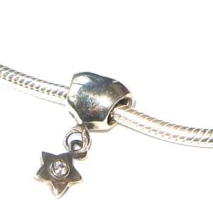 Sterling silver bracelet bead