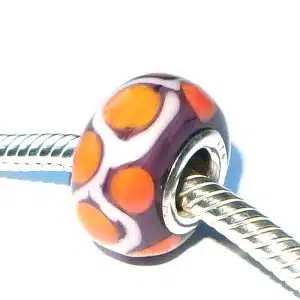 Glass charms for bracelets