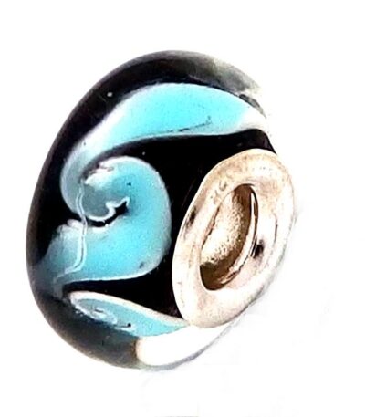 spiral turquoise bead