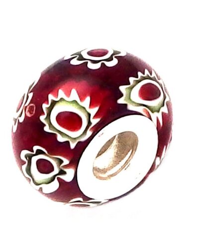 Burgundy charm bead
