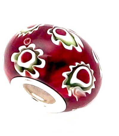 Burgundy charm bead