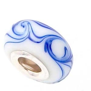 Glass charm bracelet bead