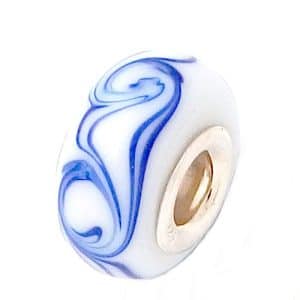 Glass charm bracelet bead