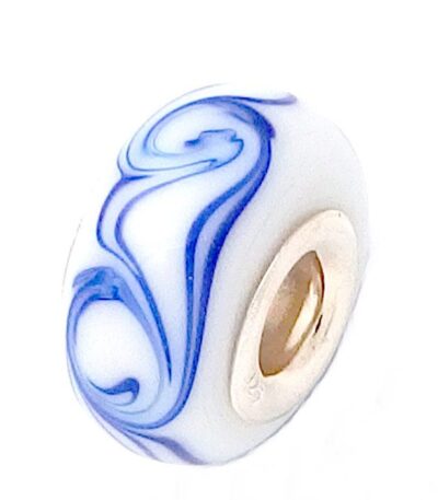 Glass charm bracelet bead