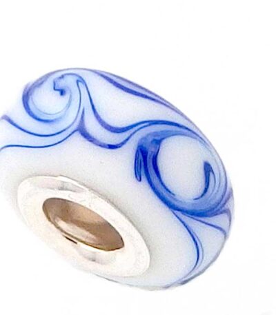 Glass charm bracelet bead