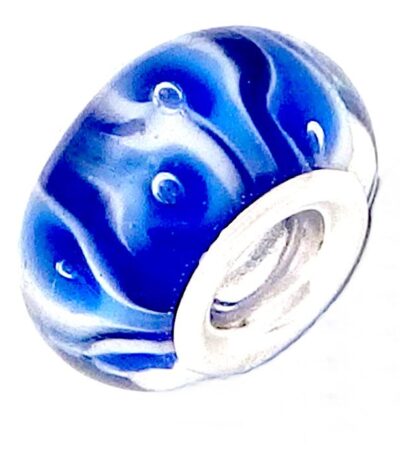 Glass charm bracelet beads