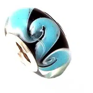 spiral turquoise bead