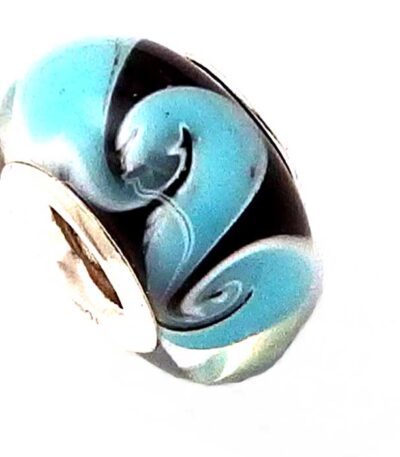 spiral turquoise bead