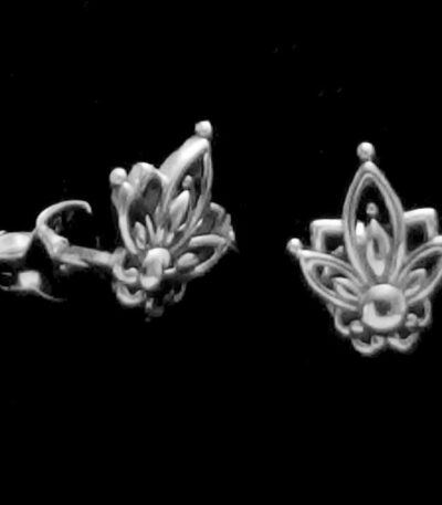 Lotus flower earrings