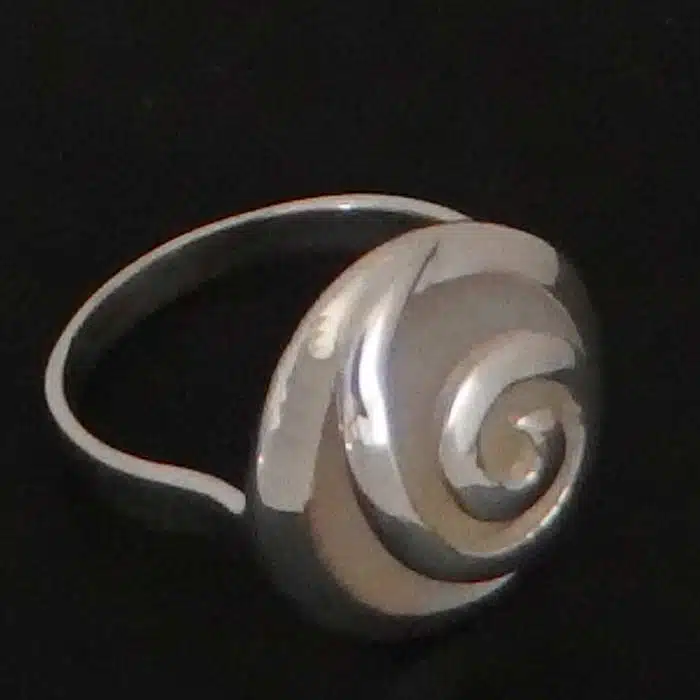 Spiral Covered Shell ring Spiral Shell Ring