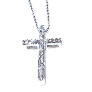 Boy Bling cross necklace