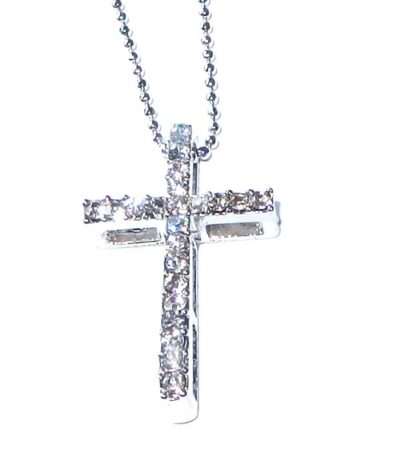 Boy Bling cross necklace