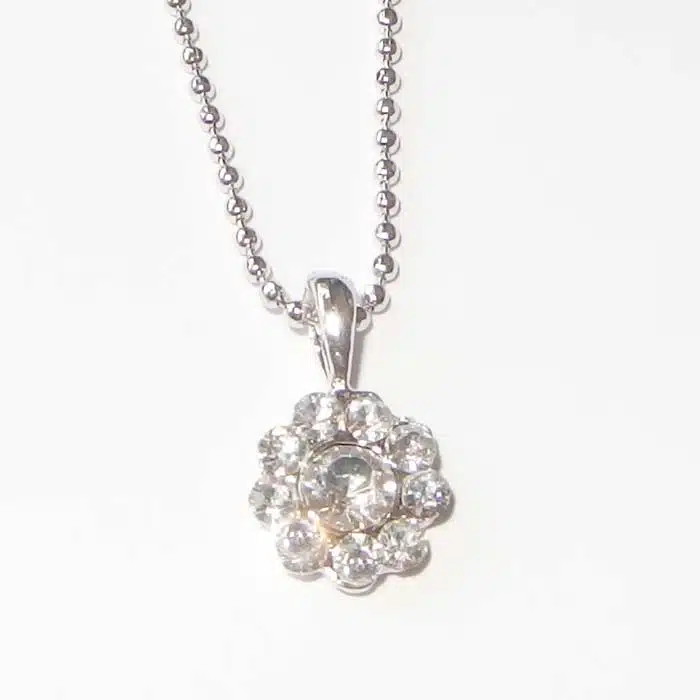 Flower Girls Necklace Bow Heart Necklace