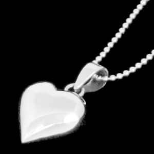 Silver heart necklace