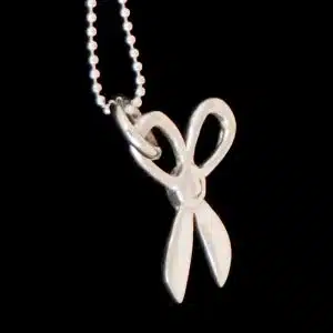 Simple scissors necklace