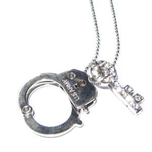 Costume handcuff necklace