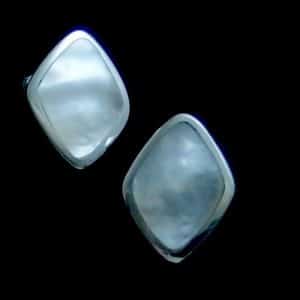 Silver mother pearl earrings