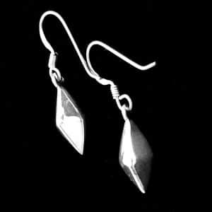 Simple silver dangle earrings