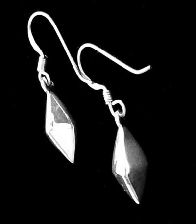 Simple silver dangle earrings