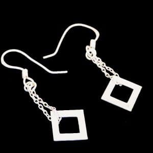 silver dangle earrings