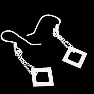 silver dangle earrings
