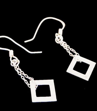 silver dangle earrings