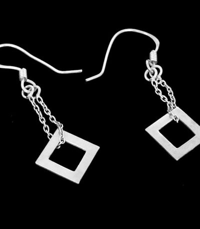 silver dangle earrings