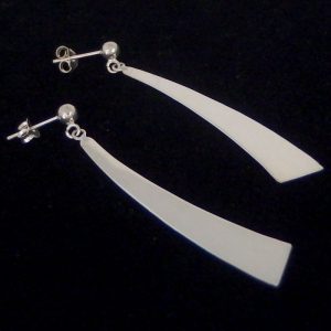Long Silver Dangling earrings