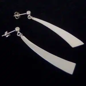 Long Silver Dangling earrings