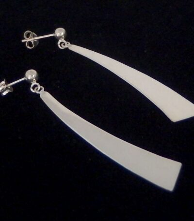 Long Silver Dangling earrings