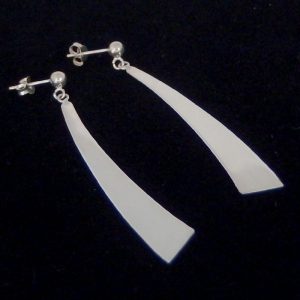 Long Silver Dangling earrings