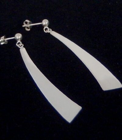 Long Silver Dangling earrings