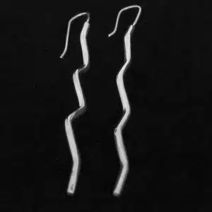 Silver wiggle earrings