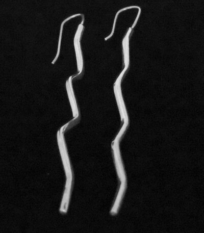 Silver wiggle earrings