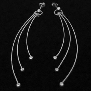 Silver Long dangle earrings