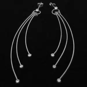 Silver Long dangle earrings