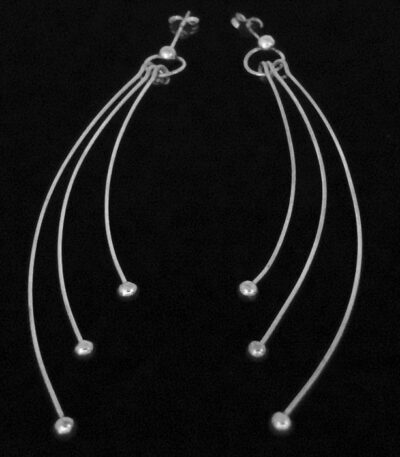 Silver Long dangle earrings