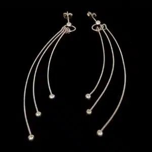Silver Long dangle earrings