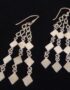 Long dangling silver earring