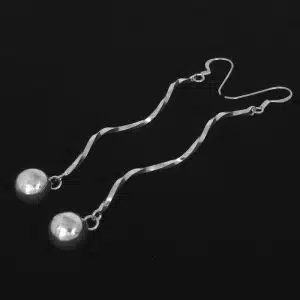 Silver Long Dangling Earrings
