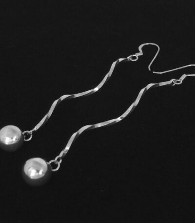 Silver Long Dangling Earrings