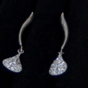 Sparkling silver earrings