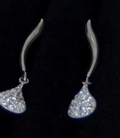 Sparkling silver earrings