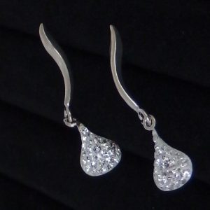 Sparkling silver earrings