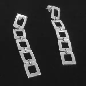 Silver Long Drop Earrings