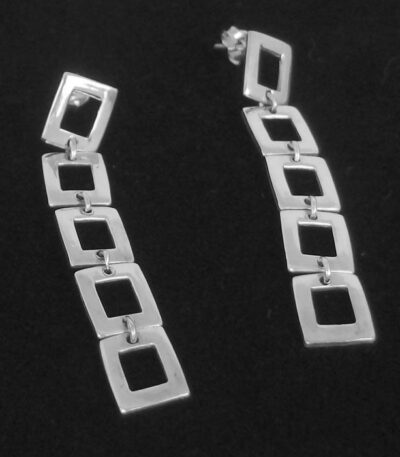 Silver Long Drop Earrings
